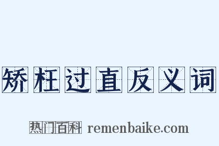 矫枉过直反义词是什么意思的图片